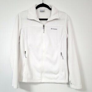 Columbia Benton Springs White Full Zip Fleece Jacket Gorpcore Cabincore